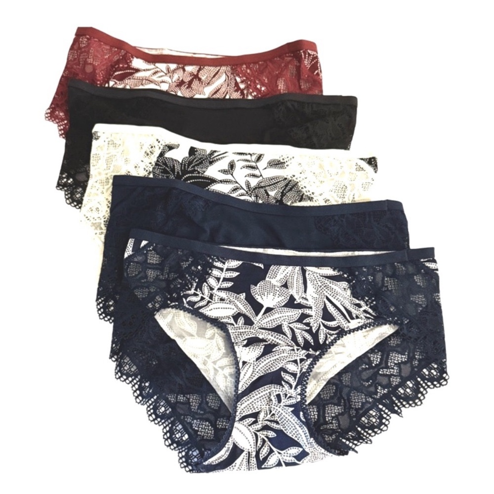 NEW Soma Embraceable 5 Pack Enchanting Hipster Panties Palms Multi Size XS